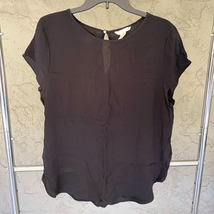 Never worn, tag attached H&M black shirt sleeve blouse. Size: 14
